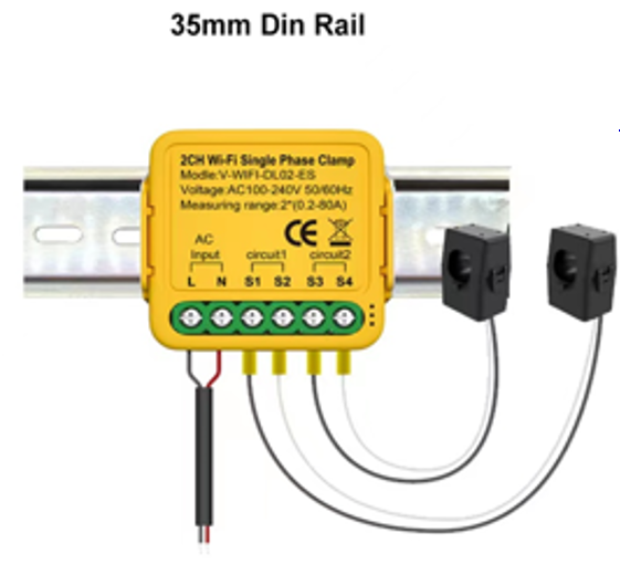 2CH Wi-Fi Single Phase Clamp（white cover）